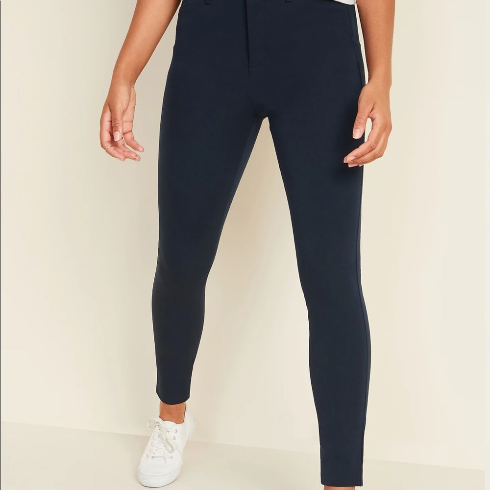 old navy pixie pants size 8, navy blue